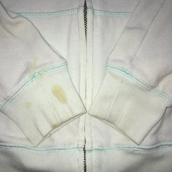 PINK Victorias Secret Womens S Mint Green Gray Zip Up Long Sleeve Hoodie READ - Picture 7 of 10